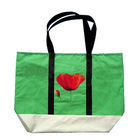 Dostosowane zielone nietkane torby spożywcze z logo sitodruku