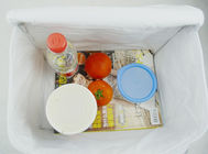 Torba na piknik 600D z poliestru, 24 puszki, promocyjna torba na lunch w kolorze białym