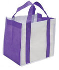 Niestandardowe nadrukowane torby reklamowe z nadrukiem Torby na zakupy w kolorze zielonym /, fioletowym / białym