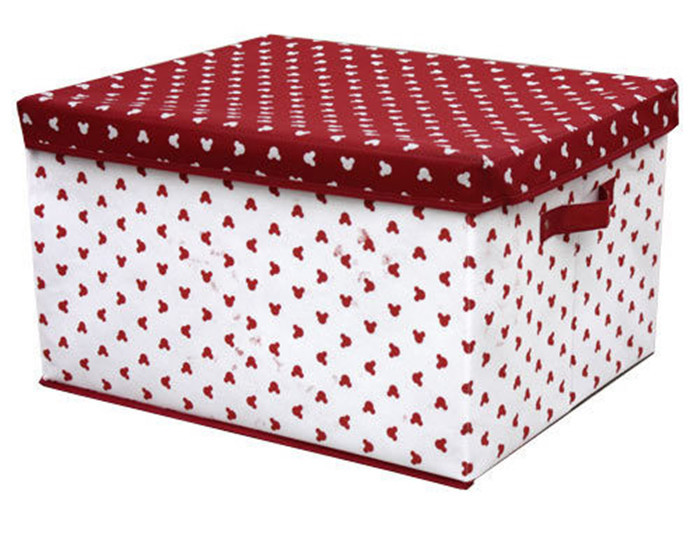 OEM Wytrzymałe pudełka PP z włókniną z osłoną, białe, czerwone kropki drukowane