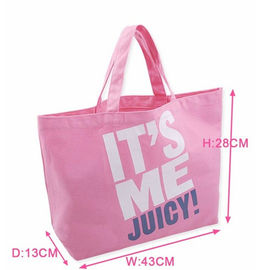 Różowe torby z nadrukiem na płótnie Torebki damskie z damskiej bawełny dla pań Supermarket