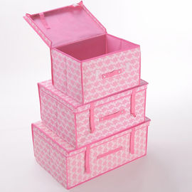 Odzież gospodarstwa domowego Nie tkane pudełka do przechowywania z pokrywką Large Pink Essential