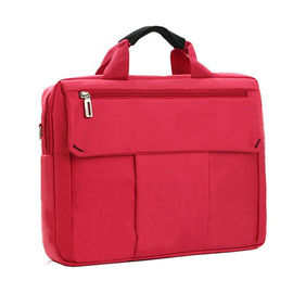 Poliestrowe wytrzymałe torby na laptopa dla kobiet, czerwone / szare biznesowe torby na laptopa