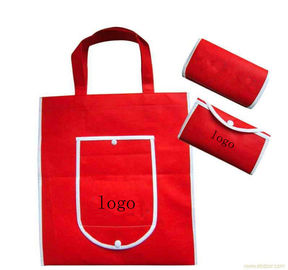 Czerwone składane torby na prezenty promocyjne Płócienne torby na zakupy Ekologiczne