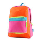 Wielokolorowy modny dziecięcy plecak sportowy dla dziewczynek, pomarańczowy / czerwony / niebieski
